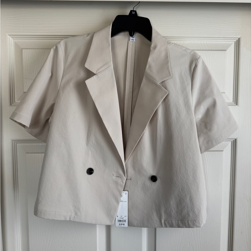 NWT GU Cream Short Sleeve Blazer - Picture 4 of 7